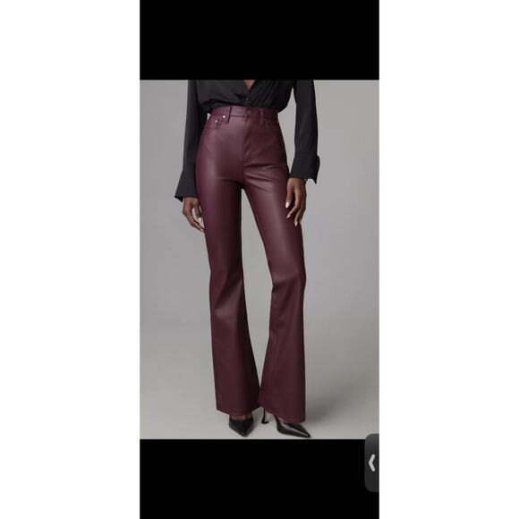Pistola Pleather Maroon Pants size 27 - Picture 8 of 9